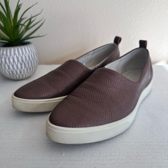 ECCO Bronze Leather Slip On Comfort Loafers Women’s EU38 US7 - Picture 1 of 13